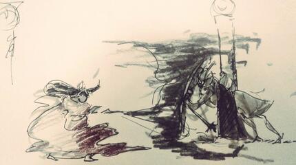 embattled with the high priest